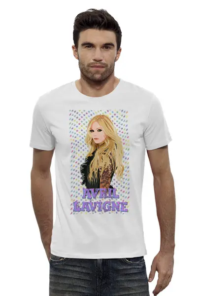 Заказать мужскую футболку в Москве. Футболка базовая ✪ Avril Lavigne ✪ от balden - готовые дизайны и нанесение принтов.