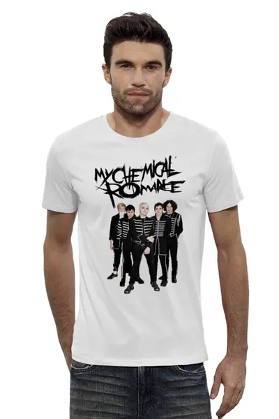 Заказать мужскую футболку в Москве. Футболка базовая My Chemical Romance от cherdantcev - готовые дизайны и нанесение принтов.