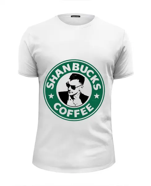 Заказать мужскую футболку в Москве. Футболка базовая Shanbucks coffee от prettydisaster - готовые дизайны и нанесение принтов.