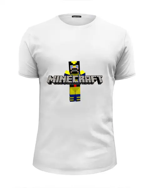 Заказать мужскую футболку в Москве. Футболка базовая Minecraft от торгаш - готовые дизайны и нанесение принтов.