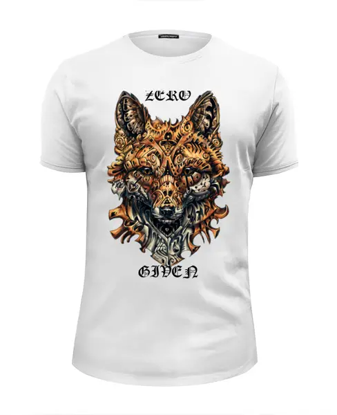 Заказать мужскую футболку в Москве. Футболка базовая Zero fox given от laitig - готовые дизайны и нанесение принтов.
