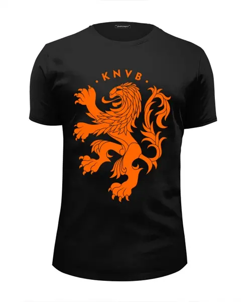 Заказать мужскую футболку в Москве. Футболка базовая Сборная Голландии от geekbox - готовые дизайны и нанесение принтов.