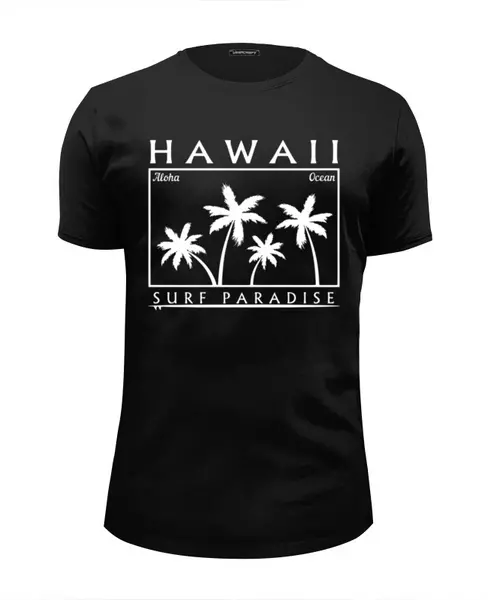 Заказать мужскую футболку в Москве. Футболка базовая HAWAII от balden - готовые дизайны и нанесение принтов.
