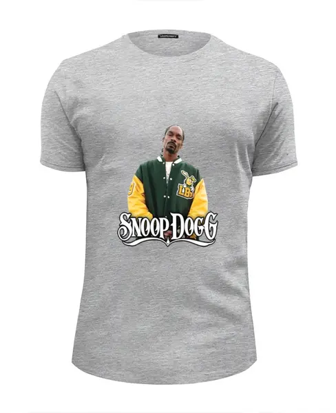 Заказать мужскую футболку в Москве. Футболка базовая Snoop Dogg от wenabase - готовые дизайны и нанесение принтов.