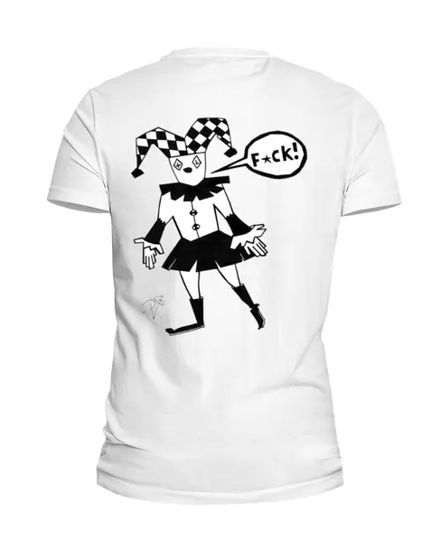 Заказать мужскую футболку в Москве. Футболка базовая Черно-белый шут от galkagalka - готовые дизайны и нанесение принтов.