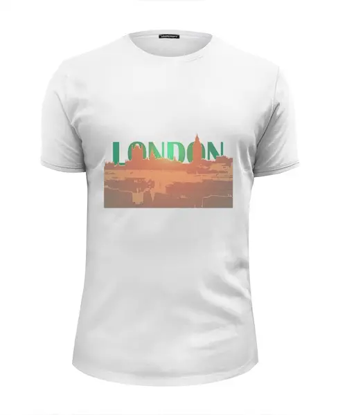 Заказать мужскую футболку в Москве. Футболка базовая Лондон от RoxyStyle - готовые дизайны и нанесение принтов.