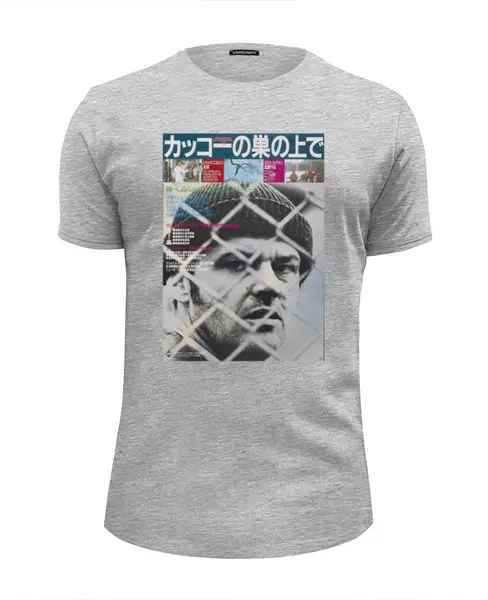 Заказать мужскую футболку в Москве. Футболка базовая Джек Николсон от KinoArt - готовые дизайны и нанесение принтов.