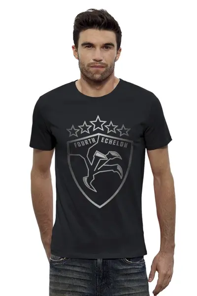 Заказать мужскую футболку в Москве. Футболка базовая Splinter Cell. Fourth Echelon от geekbox - готовые дизайны и нанесение принтов.