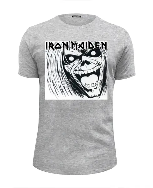 Заказать мужскую футболку в Москве. Футболка базовая Iron Maiden Band от Leichenwagen - готовые дизайны и нанесение принтов.