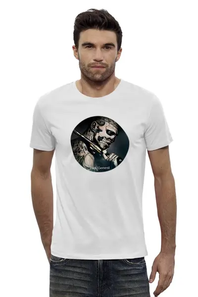 Заказать мужскую футболку в Москве. Футболка базовая Zombie boy от chamartin - готовые дизайны и нанесение принтов.