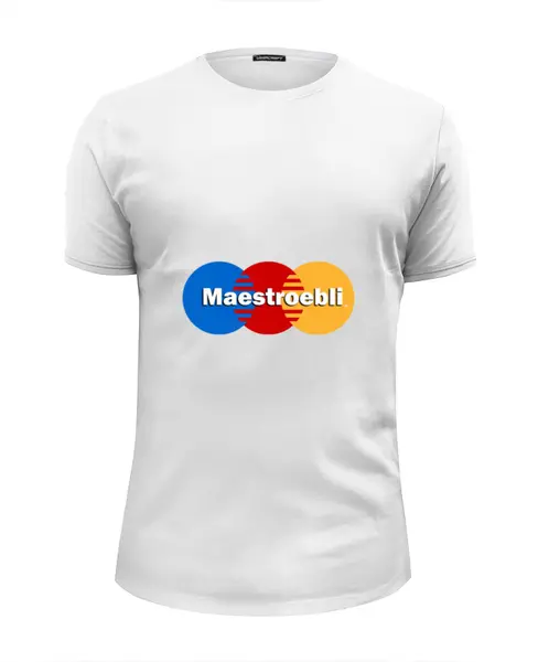 Заказать мужскую футболку в Москве. Футболка базовая MAESTROebli от Рома Бакарди - готовые дизайны и нанесение принтов.