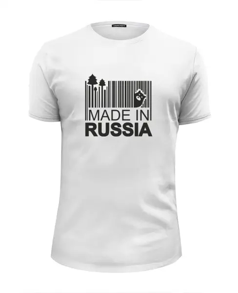 Заказать мужскую футболку в Москве. Футболка базовая Made in Russia от panopticum - готовые дизайны и нанесение принтов.