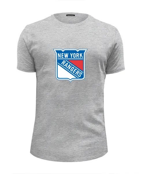 Заказать мужскую футболку в Москве. Футболка базовая New York Rangers / NHL USA от KinoArt - готовые дизайны и нанесение принтов.