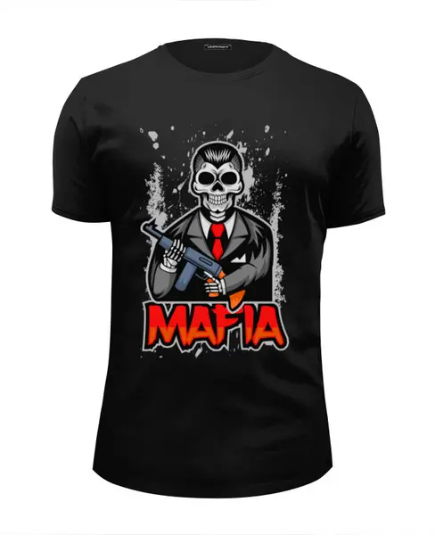 Заказать мужскую футболку в Москве. Футболка базовая MAFIA от balden - готовые дизайны и нанесение принтов.