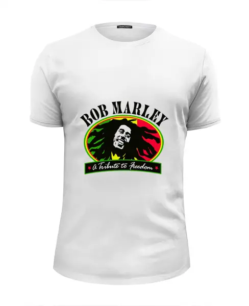 Заказать мужскую футболку в Москве. Футболка базовая "Bob Marley" от Fedor - готовые дизайны и нанесение принтов.