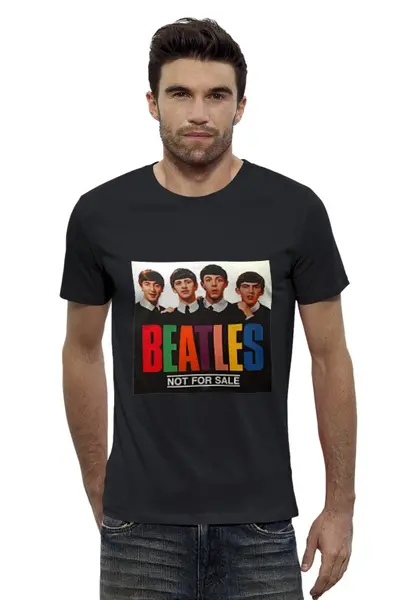 Заказать мужскую футболку в Москве. Футболка базовая The Beatles  от cherdantcev - готовые дизайны и нанесение принтов.