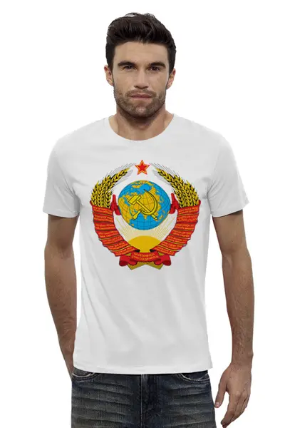 Заказать мужскую футболку в Москве. Футболка базовая СССР. от queen  - готовые дизайны и нанесение принтов.