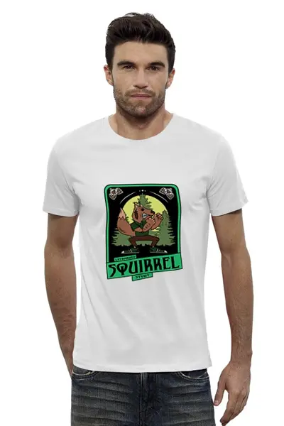 Заказать мужскую футболку в Москве. Футболка базовая squirrel от торгаш - готовые дизайны и нанесение принтов.