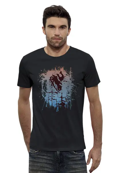 Заказать мужскую футболку в Москве. Футболка базовая Ink Rider от oneredfoxstore@gmail.com - готовые дизайны и нанесение принтов.