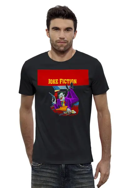 Заказать мужскую футболку в Москве. Футболка базовая Джокер от T-shirt print  - готовые дизайны и нанесение принтов.