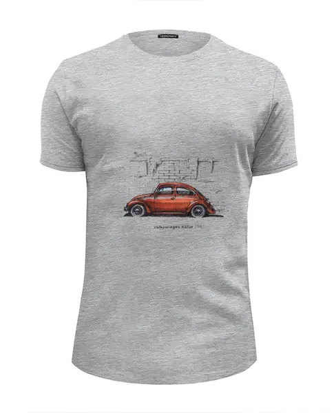 Заказать мужскую футболку в Москве. Футболка базовая Volkswagen Beetle от miks - готовые дизайны и нанесение принтов.