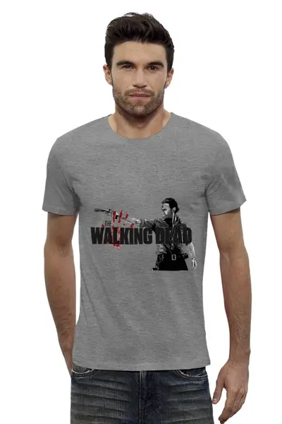 Заказать мужскую футболку в Москве. Футболка базовая The Walking Dead от Pomidor - готовые дизайны и нанесение принтов.