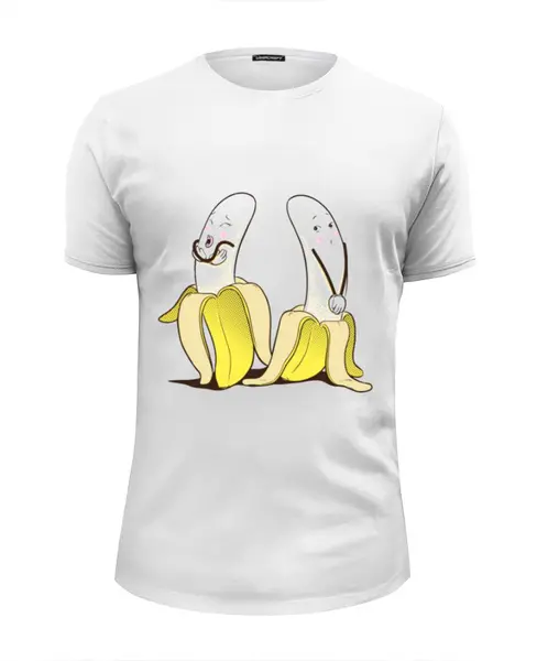 Заказать мужскую футболку в Москве. Футболка базовая Банан от Мария Борисенкова - готовые дизайны и нанесение принтов.
