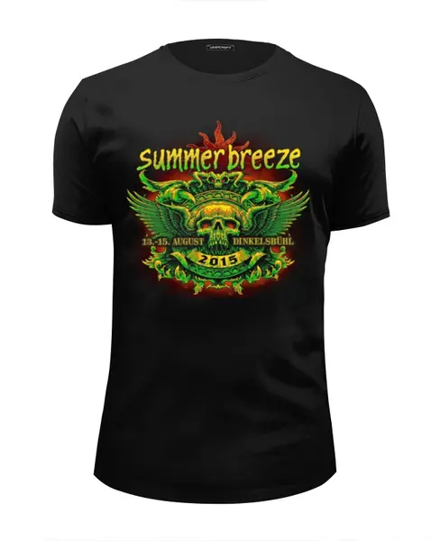 Заказать мужскую футболку в Москве. Футболка базовая Summer Breeze от Leichenwagen - готовые дизайны и нанесение принтов.