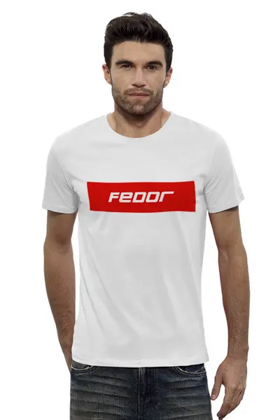 Заказать мужскую футболку в Москве. Футболка базовая Fedor от THE_NISE  - готовые дизайны и нанесение принтов.