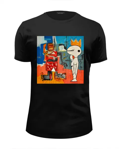 Заказать мужскую футболку в Москве. Футболка базовая Basquiat/Жан-Мишель Баския от Just kidding - готовые дизайны и нанесение принтов.