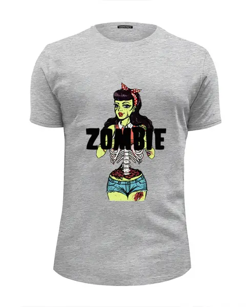 Заказать мужскую футболку в Москве. Футболка базовая Zombie girl  от Leichenwagen - готовые дизайны и нанесение принтов.