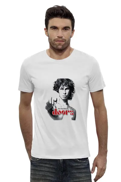 Заказать мужскую футболку в Москве. Футболка базовая "The Doors" (Jim Morrison) от Fedor - готовые дизайны и нанесение принтов.
