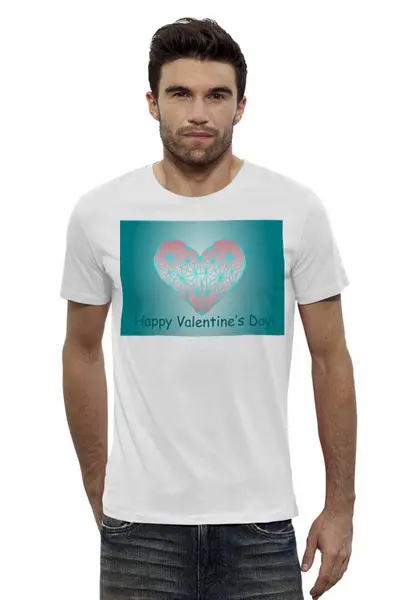 Заказать мужскую футболку в Москве. Футболка базовая  Low Poly Heart  от natulia_hatulia@yahoo.com - готовые дизайны и нанесение принтов.