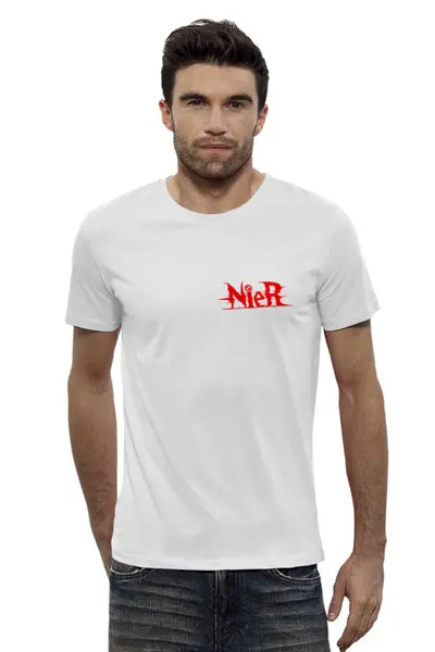 Заказать мужскую футболку в Москве. Футболка базовая Игра NieR  от THE_NISE  - готовые дизайны и нанесение принтов.