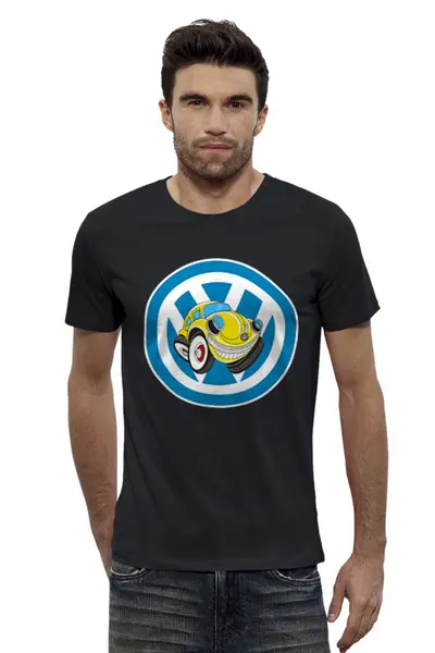 Заказать мужскую футболку в Москве. Футболка базовая Volkswagen  от T-shirt print  - готовые дизайны и нанесение принтов.