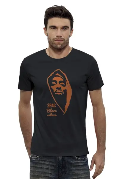 Заказать мужскую футболку в Москве. Футболка базовая  2pac от Vrtem - готовые дизайны и нанесение принтов.