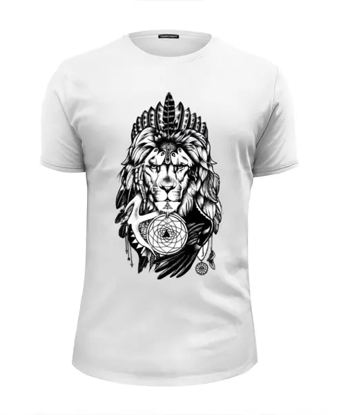Заказать мужскую футболку в Москве. Футболка базовая War Lion от Troy - Angel - готовые дизайны и нанесение принтов.