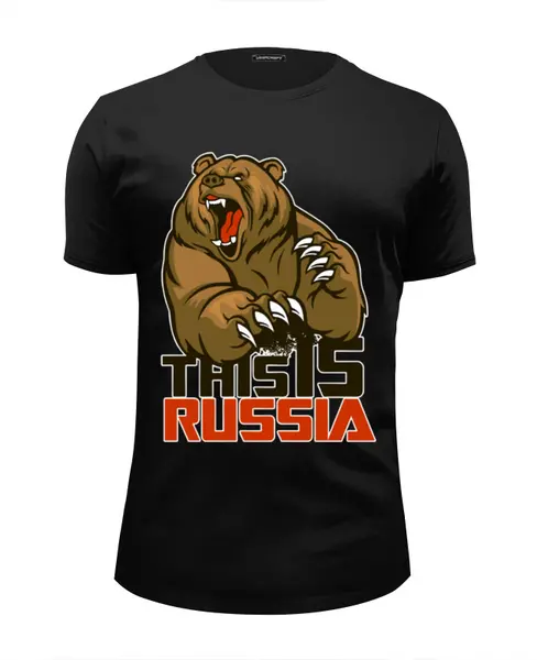 Заказать мужскую футболку в Москве. Футболка базовая This Is RUSSIA  от balden - готовые дизайны и нанесение принтов.