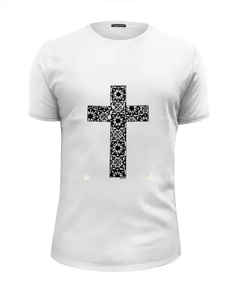 Заказать мужскую футболку в Москве. Футболка базовая Крест от YellowCloverShop - готовые дизайны и нанесение принтов.