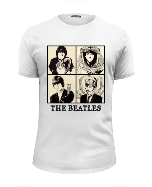 Заказать мужскую футболку в Москве. Футболка базовая Beatles Art от Александр  - готовые дизайны и нанесение принтов.