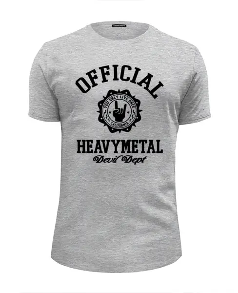 Заказать мужскую футболку в Москве. Футболка базовая Heavy Metal Art от Leichenwagen - готовые дизайны и нанесение принтов.