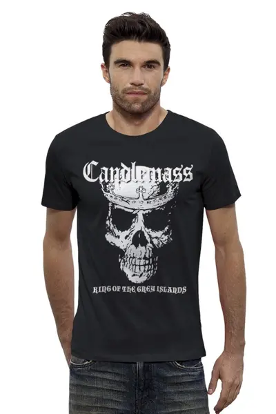 Заказать мужскую футболку в Москве. Футболка базовая Candlemass от geekbox - готовые дизайны и нанесение принтов.