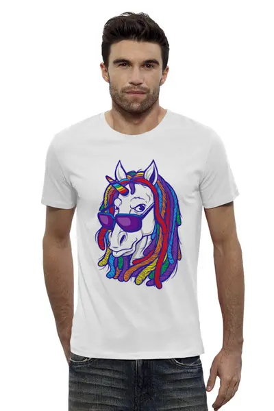 Заказать мужскую футболку в Москве. Футболка базовая Unicorn от balden - готовые дизайны и нанесение принтов.