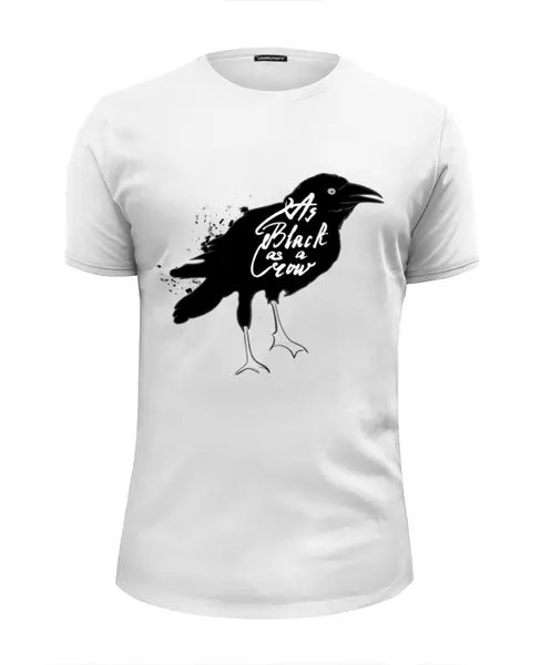 Заказать мужскую футболку в Москве. Футболка базовая Black crow от frau - готовые дизайны и нанесение принтов.
