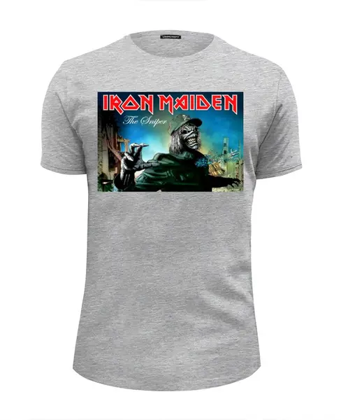 Заказать мужскую футболку в Москве. Футболка базовая Iron Maiden Band от Leichenwagen - готовые дизайны и нанесение принтов.