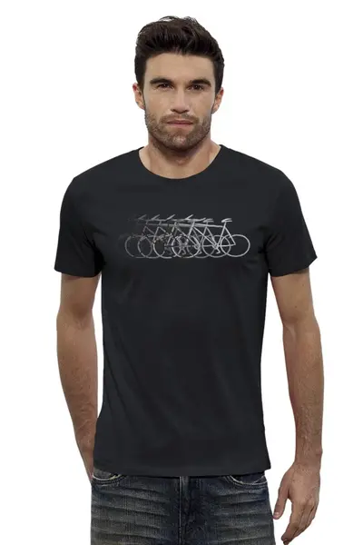 Заказать мужскую футболку в Москве. Футболка базовая Велосипед от printik - готовые дизайны и нанесение принтов.