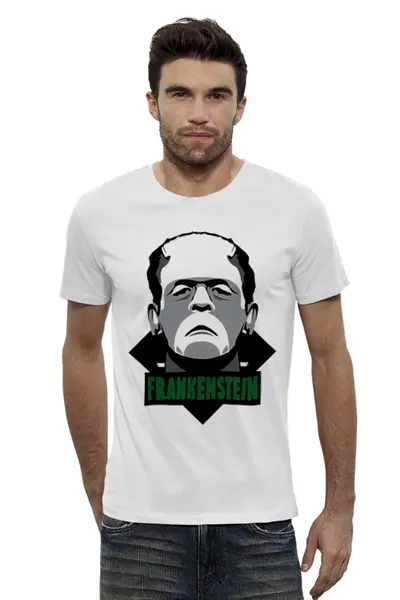 Заказать мужскую футболку в Москве. Футболка базовая Франкенштейн от YellowCloverShop - готовые дизайны и нанесение принтов.