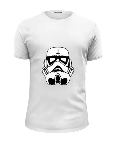 Заказать мужскую футболку в Москве. Футболка базовая Stormtrooper от dopet - готовые дизайны и нанесение принтов.