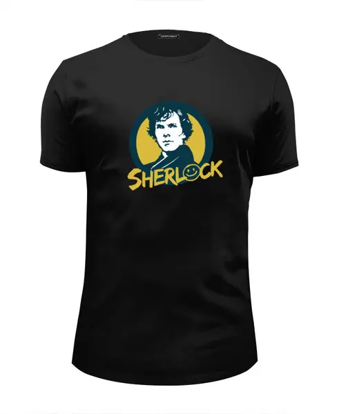 Заказать мужскую футболку в Москве. Футболка базовая Sherlock  от cherdantcev - готовые дизайны и нанесение принтов.