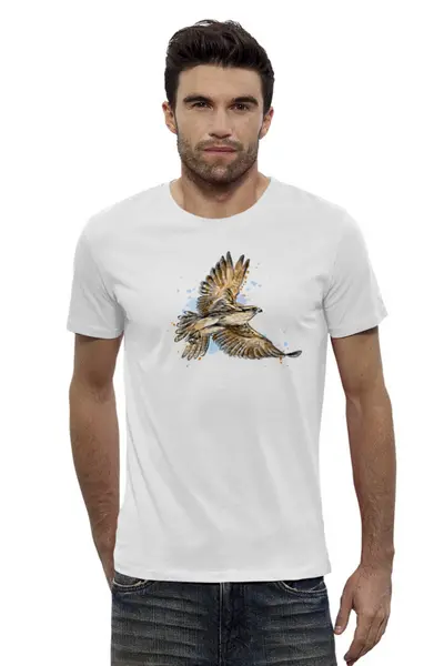 Заказать мужскую футболку в Москве. Футболка базовая Сокол от printeriumstore@gmail.com - готовые дизайны и нанесение принтов.